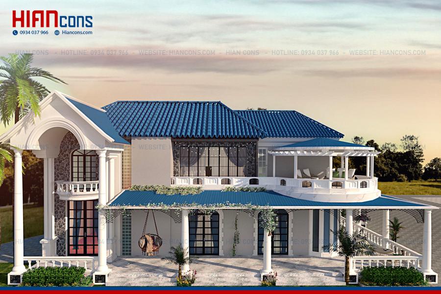 Thi Công Biệt Thự Mái Thái 2 Tầng