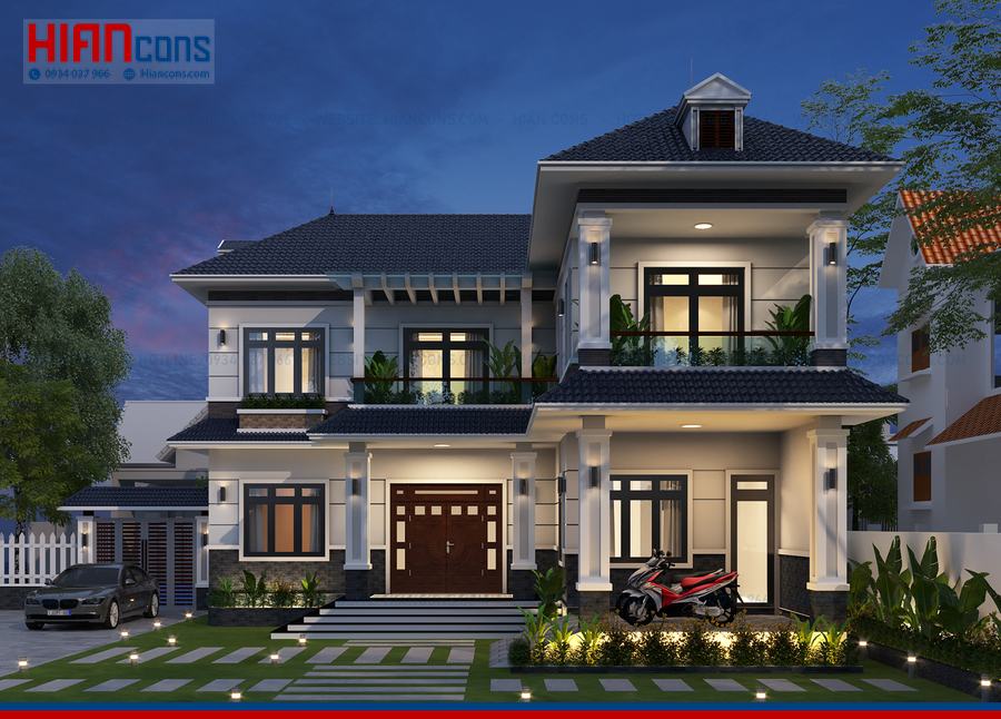 Thi Công Biệt Thự Mái Thái 3 Tầng