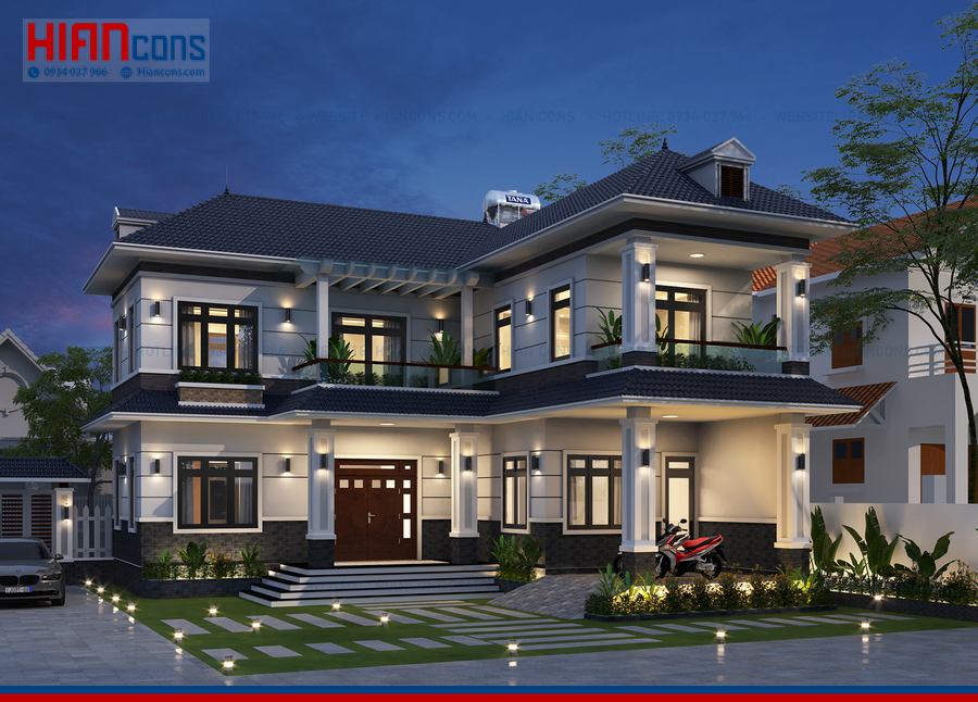 Thi Công Biệt Thự Mái Thái 3 Tầng