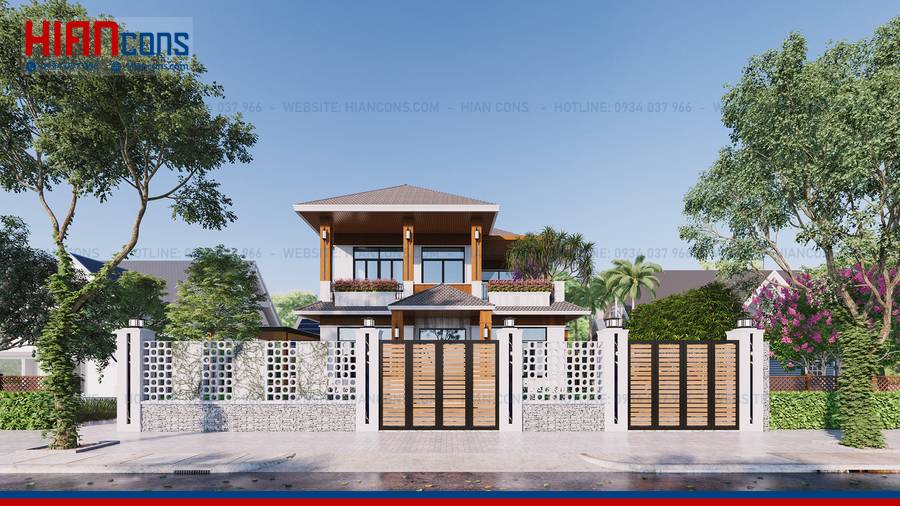 Báo Giá Biệt Thự Mái Thái 2 Tầng