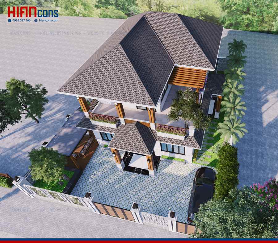 Báo Giá Biệt Thự Mái Thái 2 Tầng
