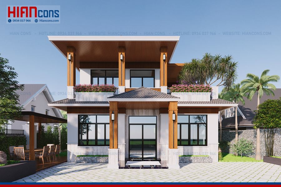 Báo Giá Biệt Thự Mái Thái 2 Tầng