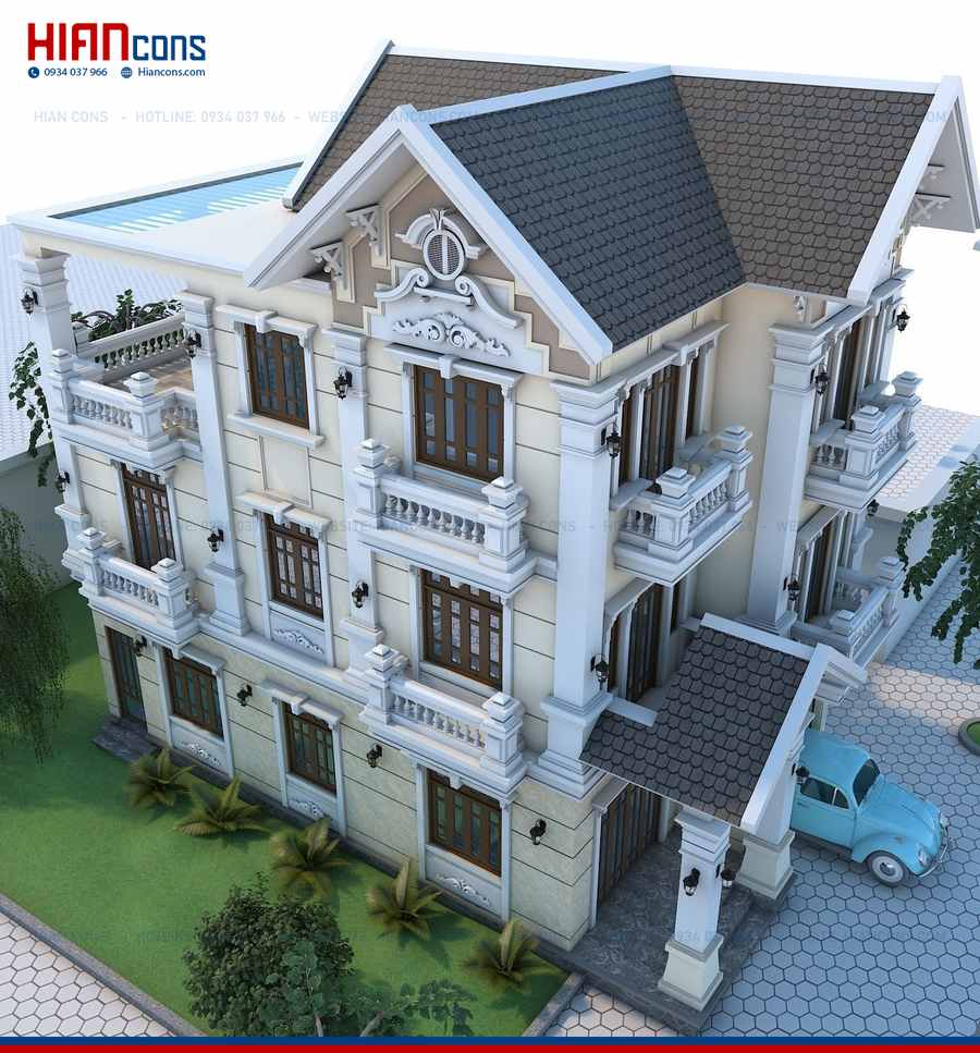 Giá Thiết Kế Biệt Thự Tân Cổ Điển