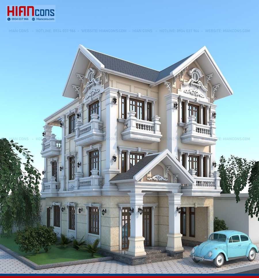 Giá Thiết Kế Biệt Thự Tân Cổ Điển