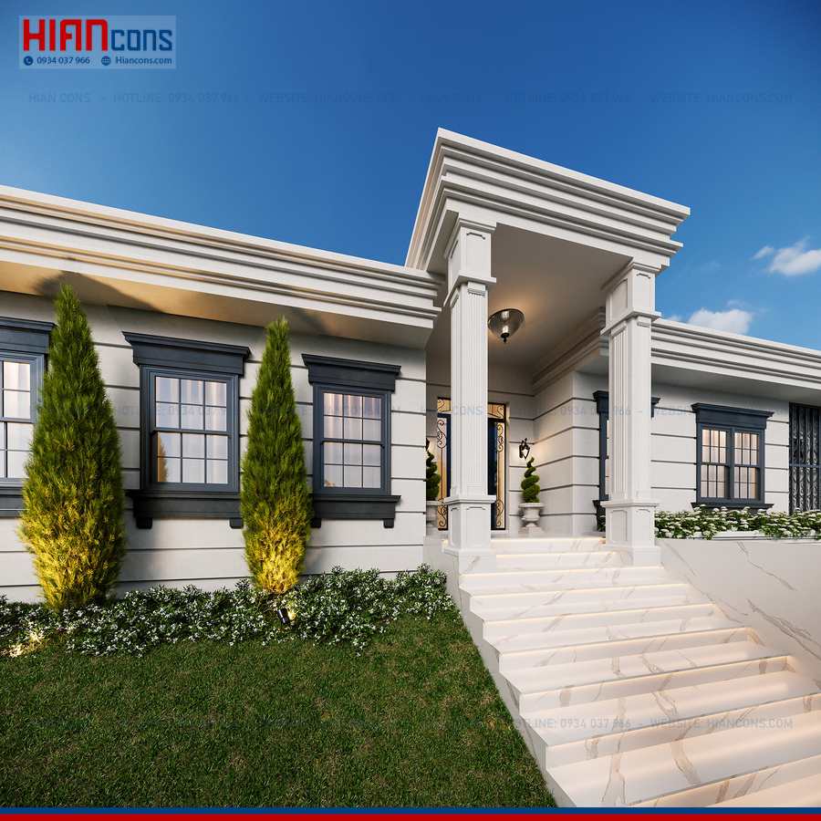 Thiết Kế Biệt Thự Tân Cổ Điển Bề Thế