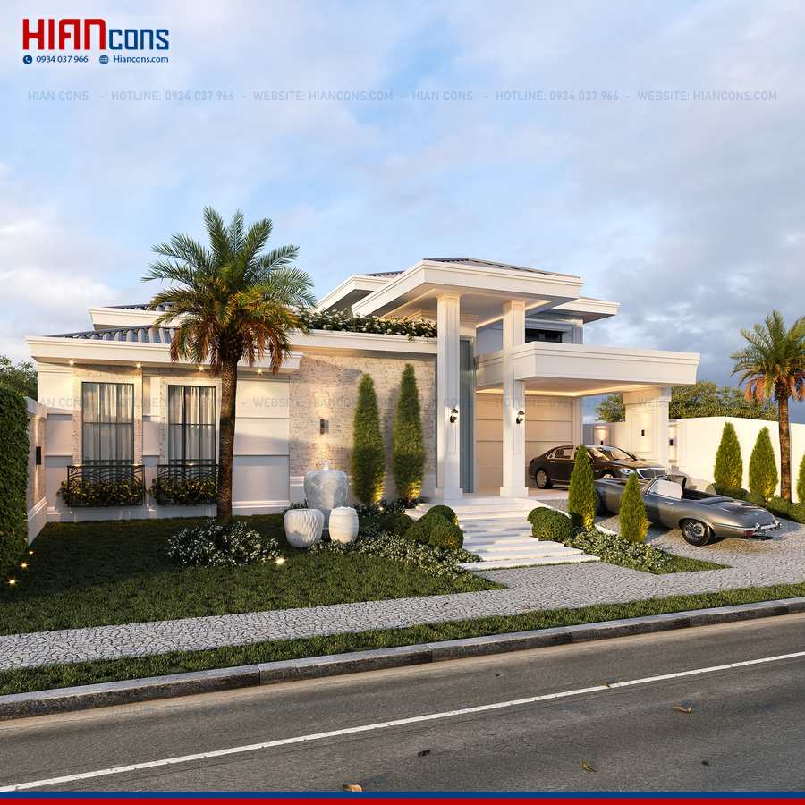 Thiết Kế Biệt Thự Tân Cổ Điển Kiểu Pháp