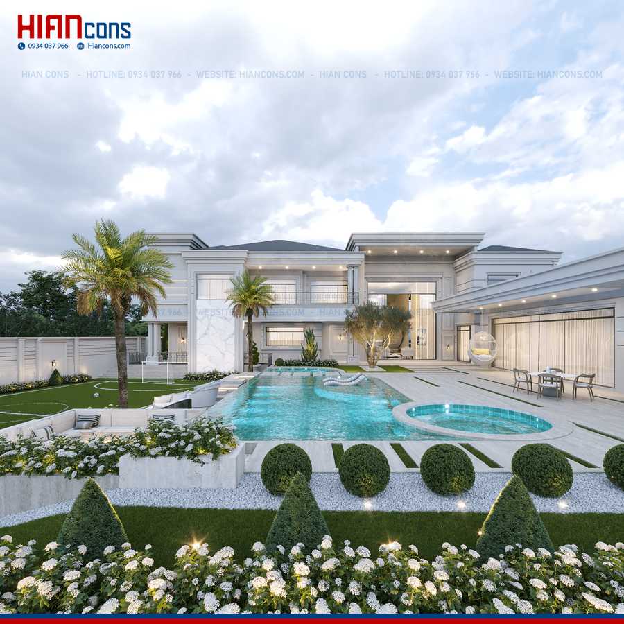 Thi Công Biệt Thự Tân Cổ Điển Kiểu Pháp