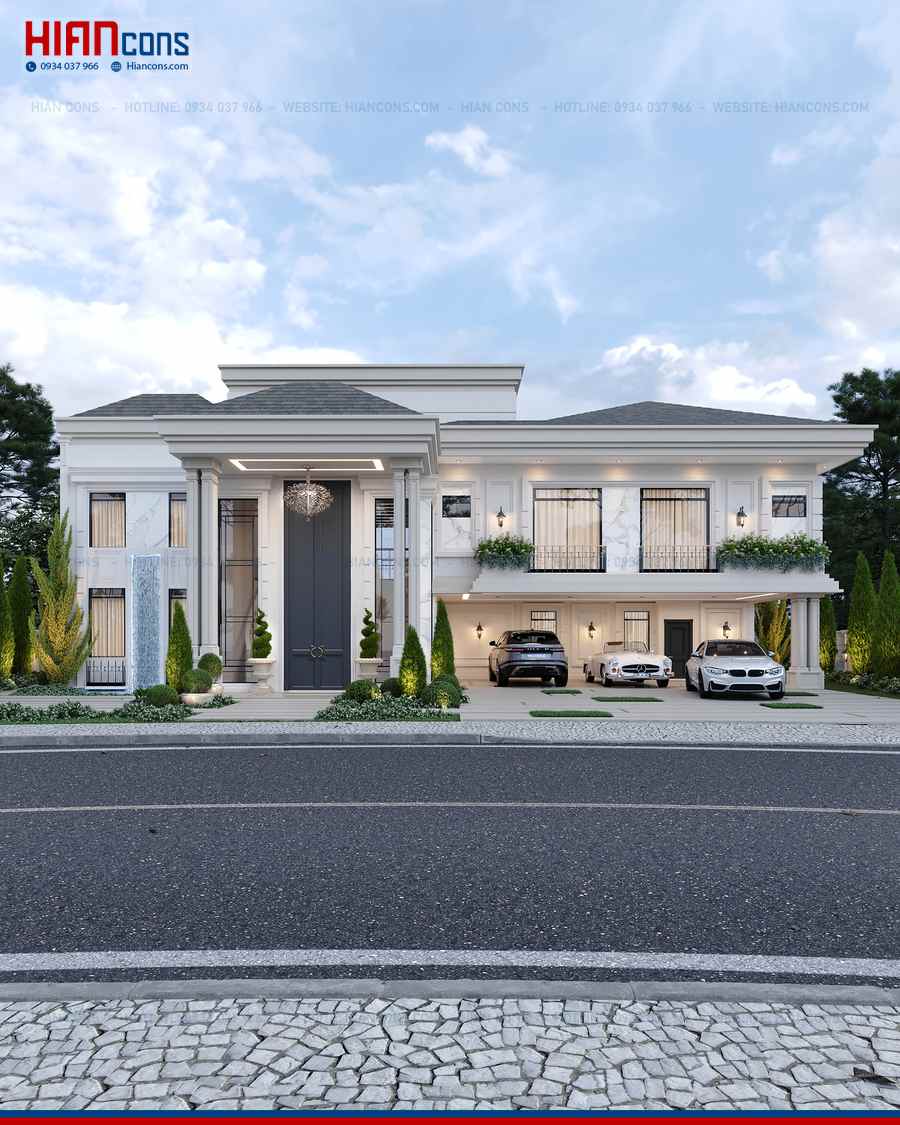 Thi Công Biệt Thự Tân Cổ Điển Kiểu Pháp