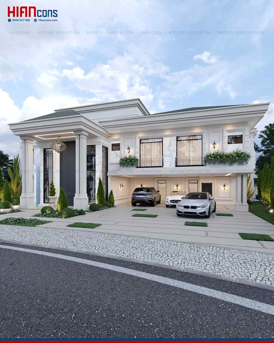 Thi Công Biệt Thự Tân Cổ Điển Kiểu Pháp