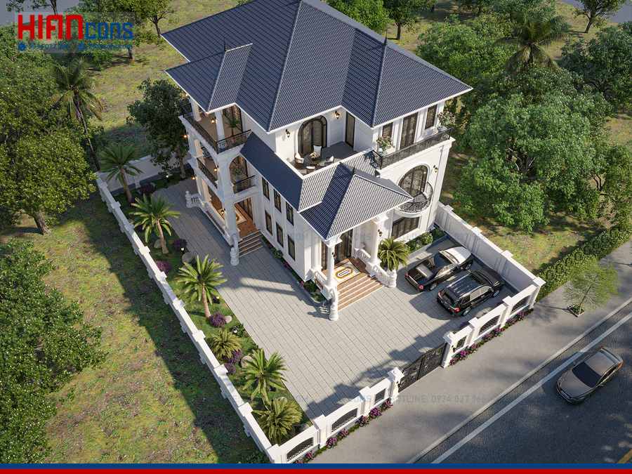 Thiết Kế Biệt Thự Tân Cổ Điển 1 Tầng
