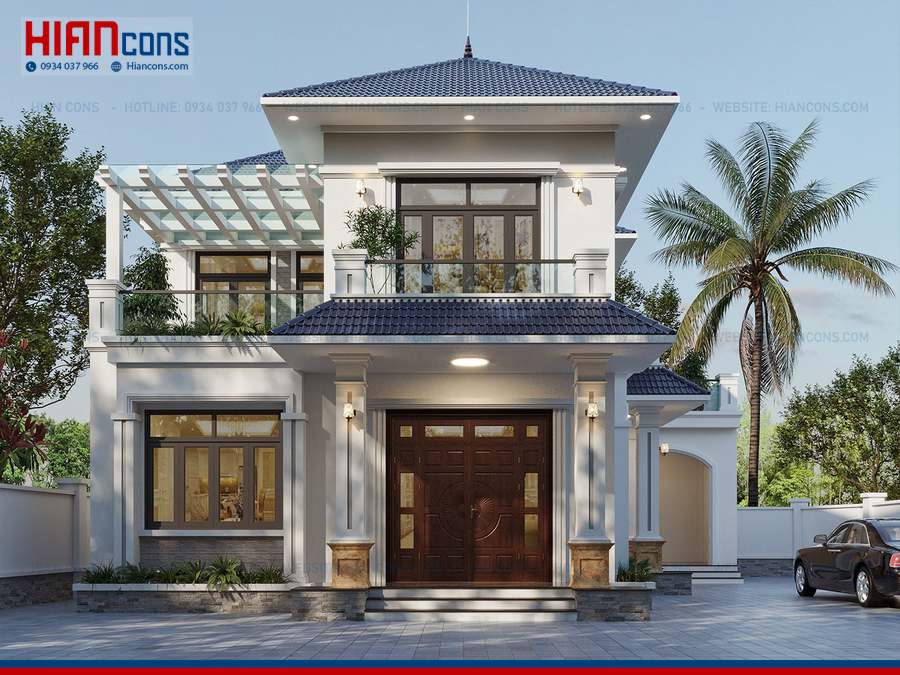Thiết Kế Biệt Thự Tân Cổ Điển 2 Tầng