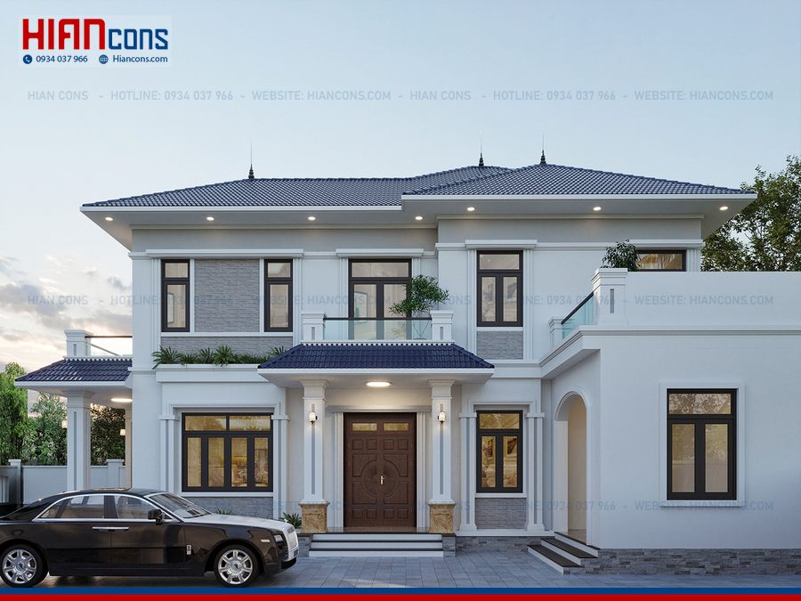 Thiết Kế Biệt Thự Tân Cổ Điển 2 Tầng