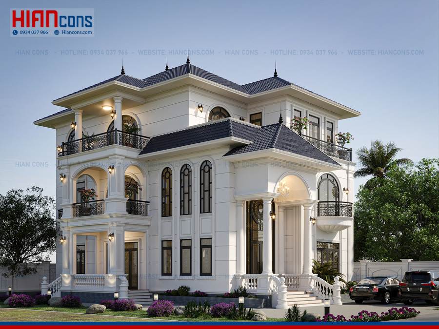 Thi Công Biệt Thự Tân Cổ Điển 3 Tầng