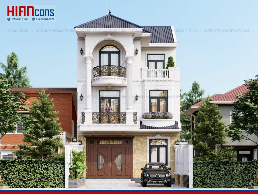 Báo Giá Biệt Thự Tân Cổ Điển 1 Tầng