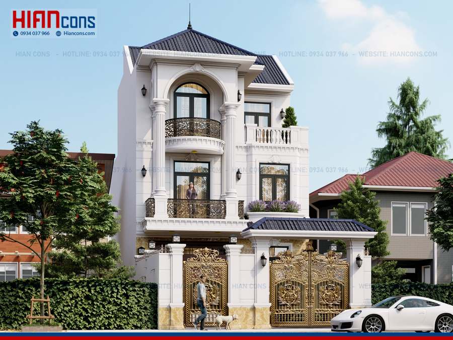 Báo Giá Biệt Thự Tân Cổ Điển 1 Tầng