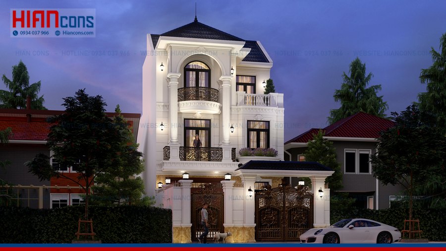 Báo Giá Biệt Thự Tân Cổ Điển 1 Tầng