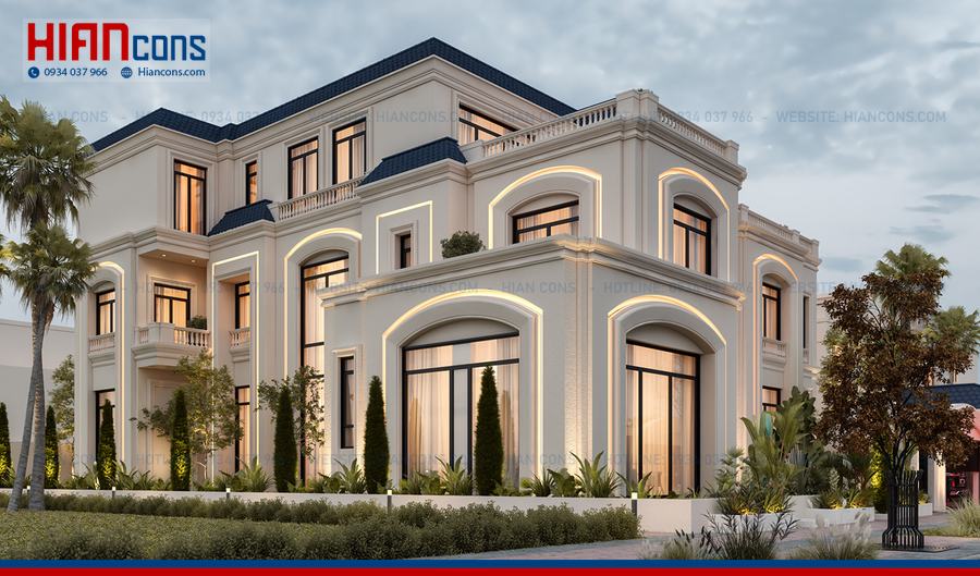 Báo Giá Biệt Thự Tân Cổ Điển 2 Tầng
