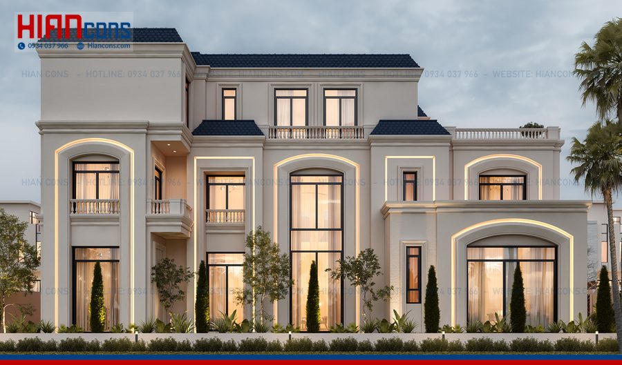 Báo Giá Biệt Thự Tân Cổ Điển 2 Tầng