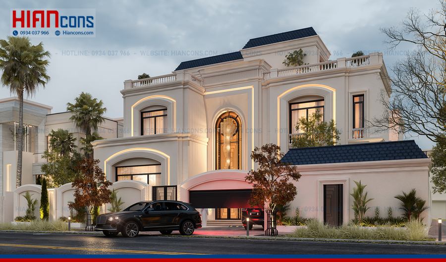 Báo Giá Biệt Thự Tân Cổ Điển 2 Tầng