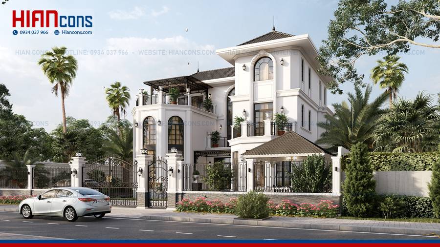 Biệt Thự Tân Cổ Điển Mặt Tiền Đẹp