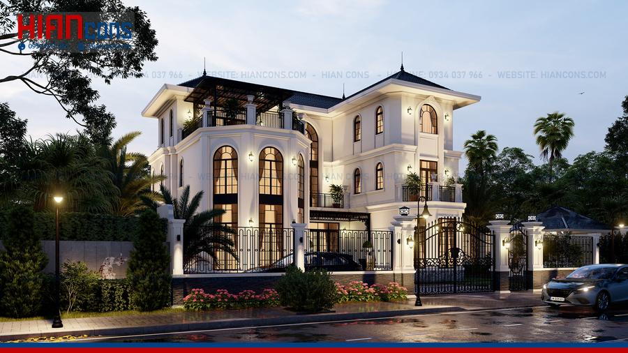 Biệt Thự Tân Cổ Điển Mặt Tiền Đẹp