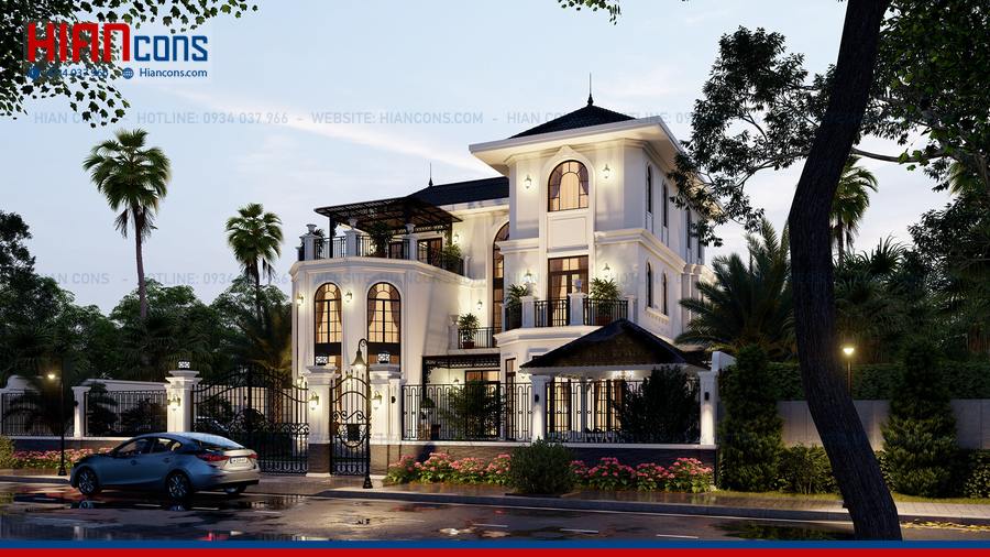 Biệt Thự Tân Cổ Điển Mặt Tiền Đẹp