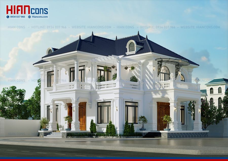 Thi Công Mặt Tiền Biệt Thự Tân Cổ Điển
