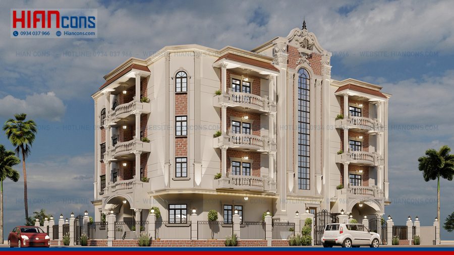 Thiết Kế Khách Sạn Cổ Điển 120m2