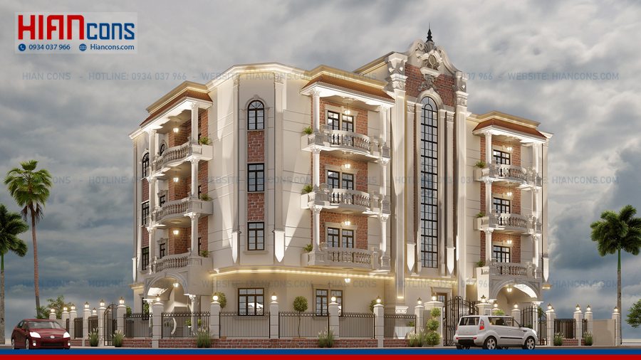 Thiết Kế Khách Sạn Cổ Điển 120m2