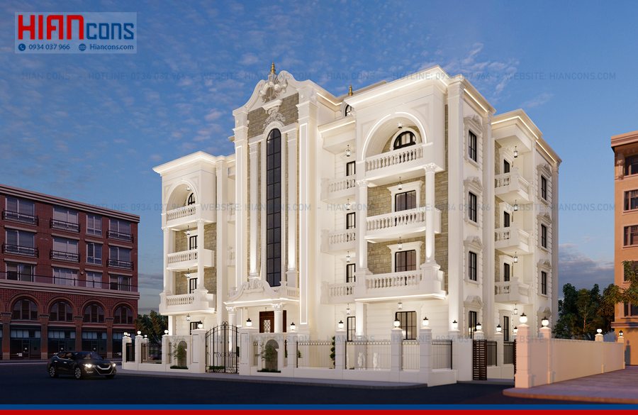 Mẫu Khách Sạn Cổ Điển Đẹp 320m2
