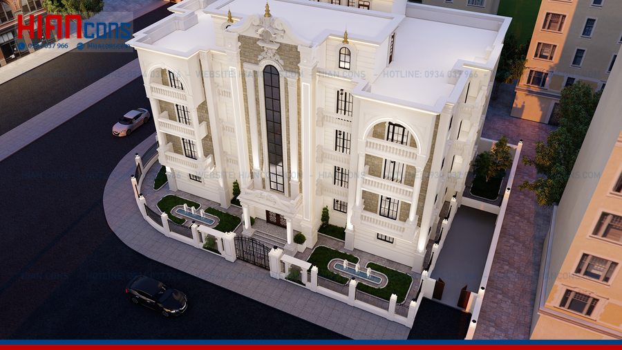 Mẫu Khách Sạn Cổ Điển Đẹp 320m2