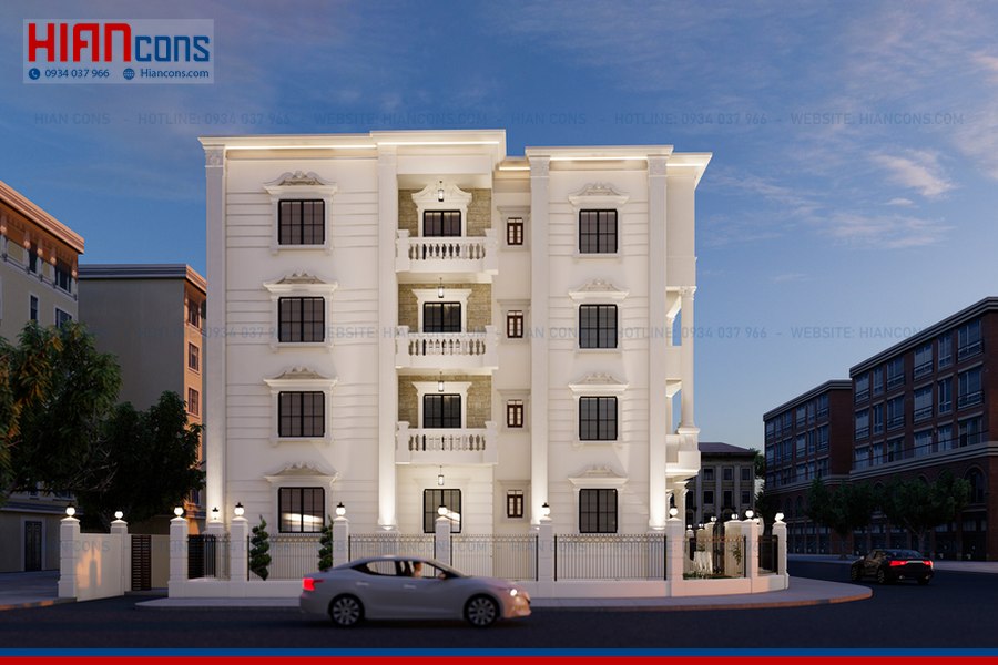 Mẫu Khách Sạn Cổ Điển Đẹp 320m2