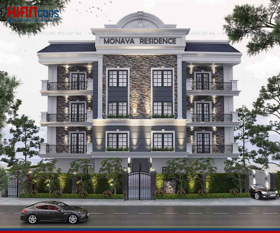 Thiết Kế Khách Sạn Tân Cổ Điển 120m2