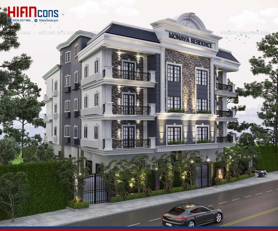 Thiết Kế Khách Sạn Tân Cổ Điển 120m2