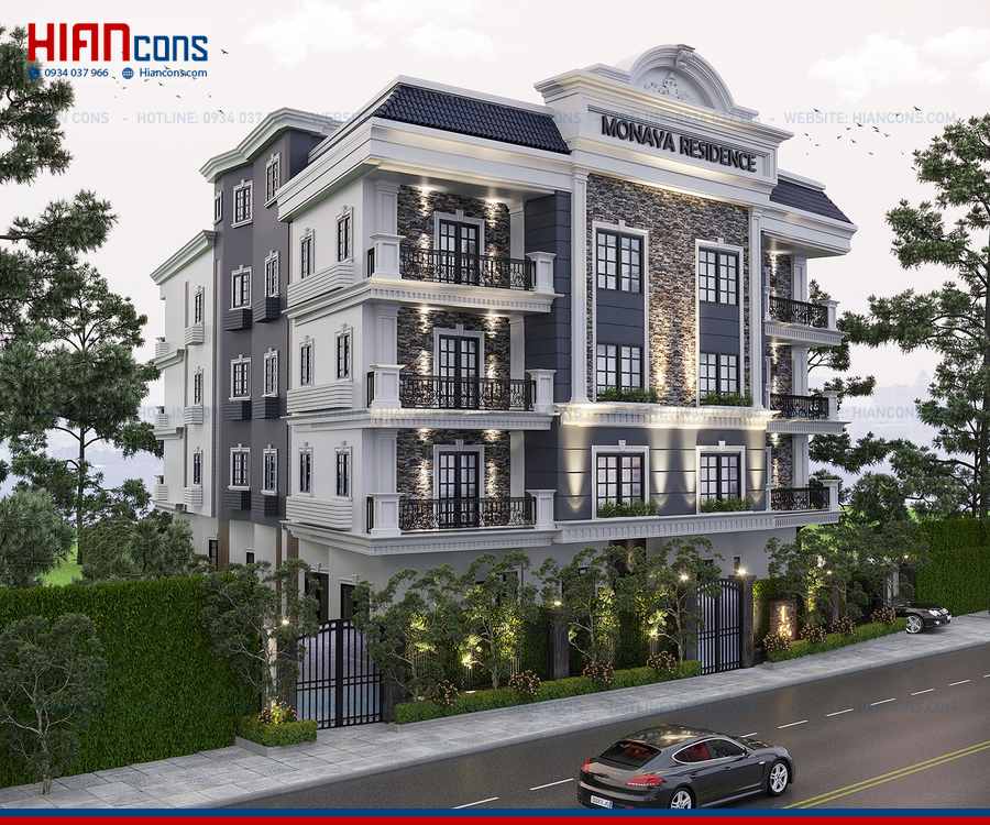Thiết Kế Khách Sạn Tân Cổ Điển 120m2
