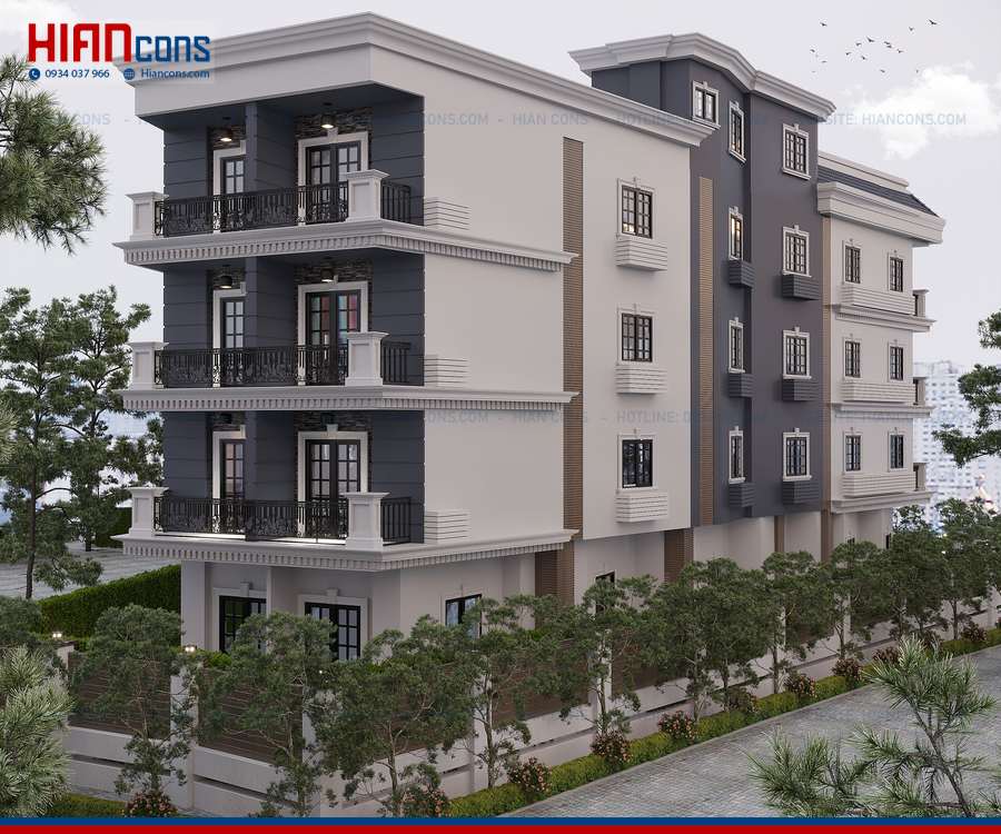 Thiết Kế Khách Sạn Tân Cổ Điển 120m2