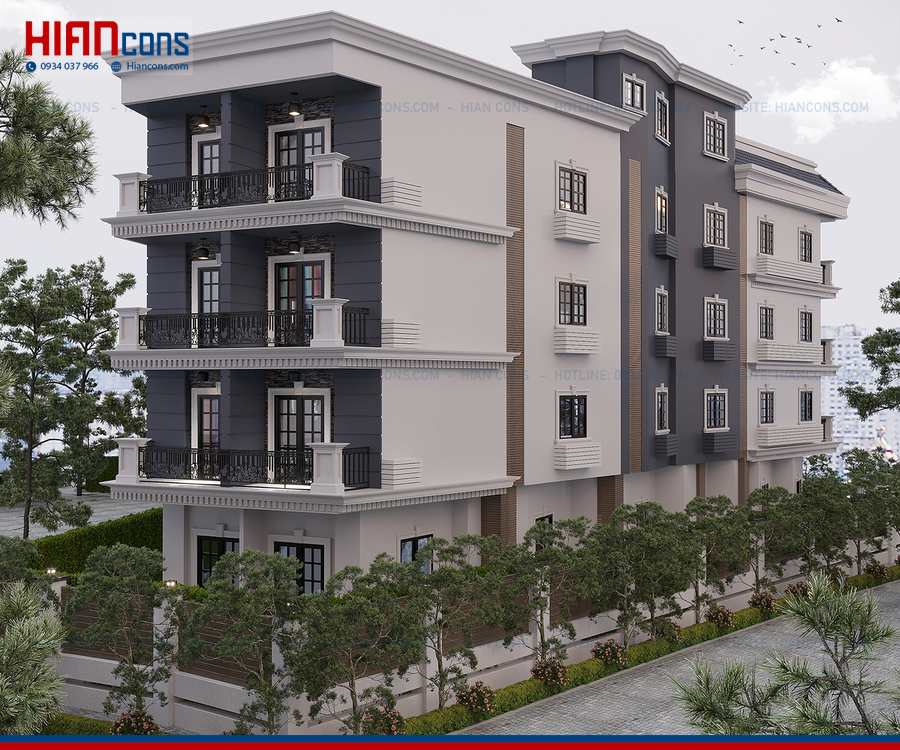 Thiết Kế Khách Sạn Tân Cổ Điển 120m2