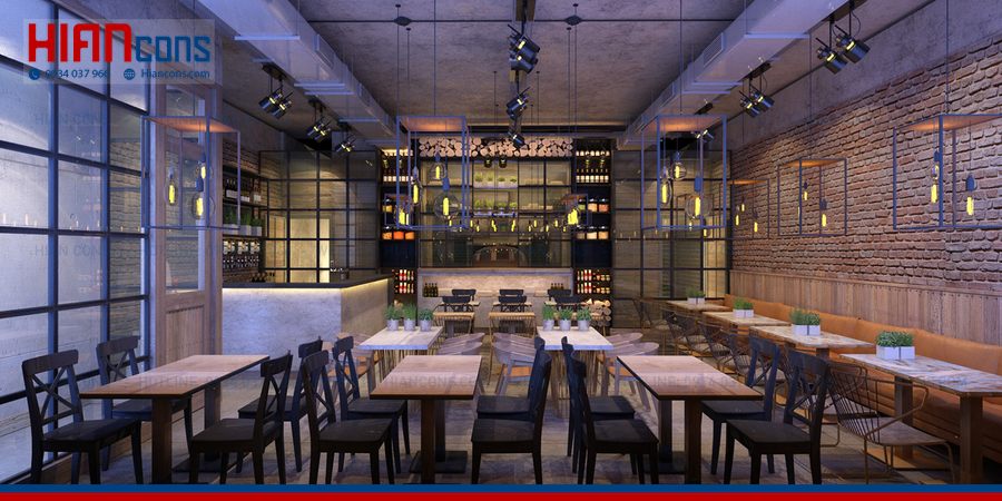 Thi Công Nhà Hàng Cafe Khung Thép