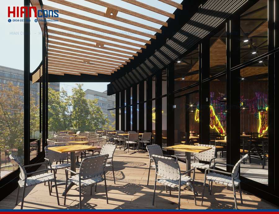 Báo Giá Nhà Hàng Cafe Khung Thép