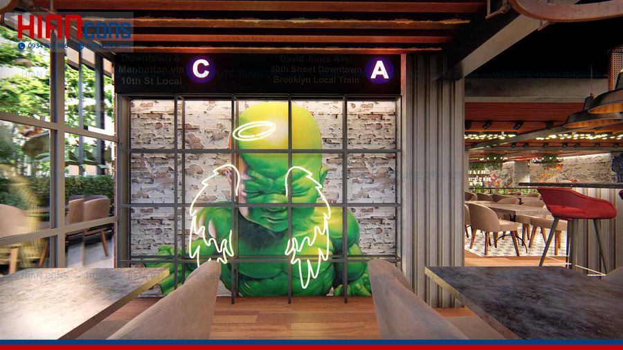Xây Dựng Nhà Hàng Cafe Khung Thép