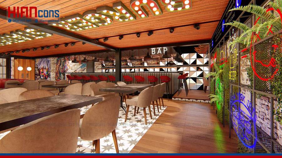 Xây Dựng Nhà Hàng Cafe Khung Thép