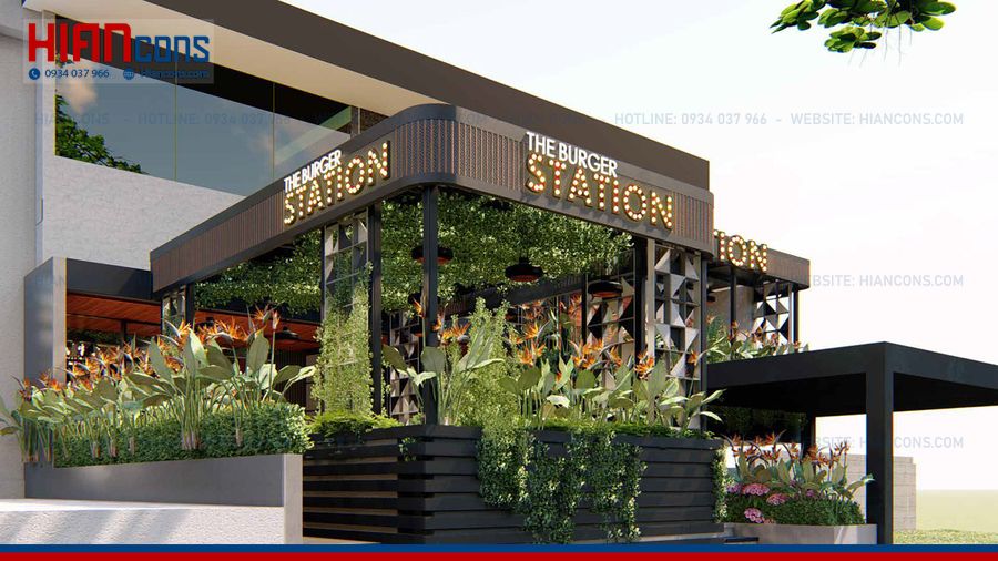 Xây Dựng Nhà Hàng Cafe Khung Thép