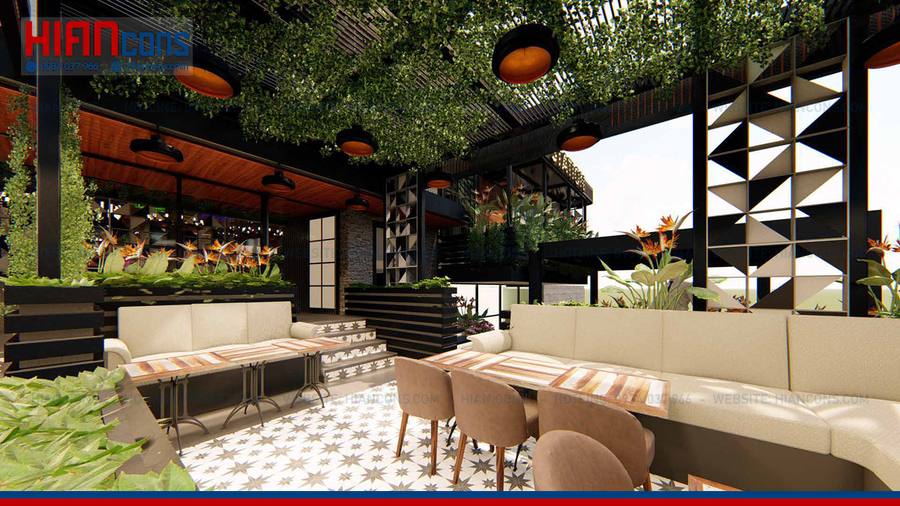 Xây Dựng Nhà Hàng Cafe Khung Thép