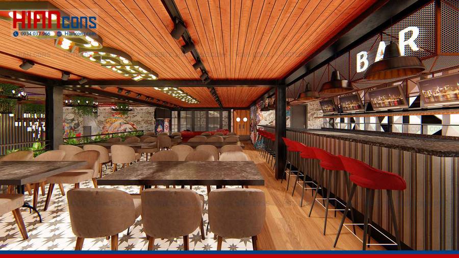 Xây Dựng Nhà Hàng Cafe Khung Thép