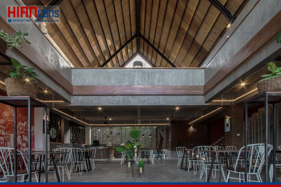 Thiết Kế Thi Công Nhà Hàng Cafe Khung Thép
