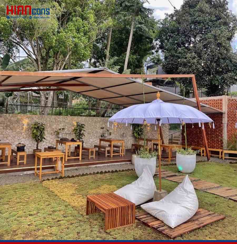 Thiết Kế Nhà Hàng Cafe Sân Vườn