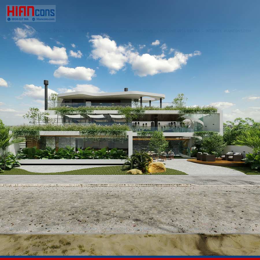 Thi Công Nhà Hàng Cafe Sân Vườn