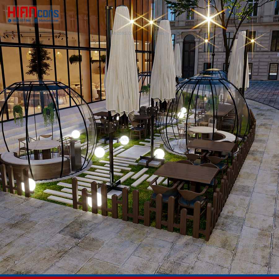 Chi Phí Làm Nhà Hàng Cafe Sân Vườn