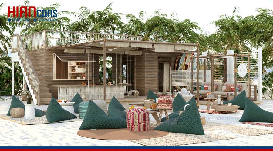 Nhà Hàng Cafe Sân Vườn Hiện Đại