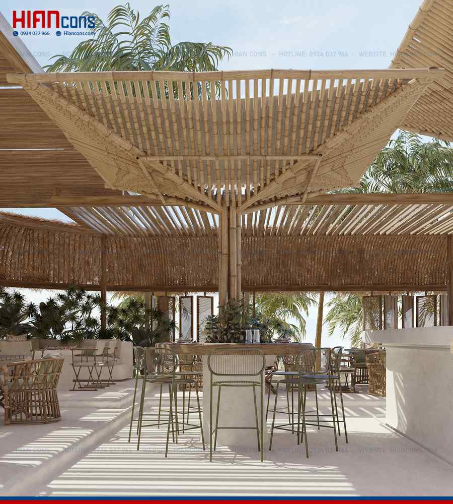Thiết Kế Cafe Sân Vườn Kết Hợp Nhà Hàng